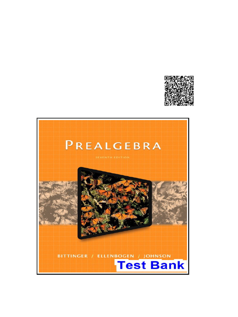 Prealgebra 7th Edition Bittinger Test Bank | PDF