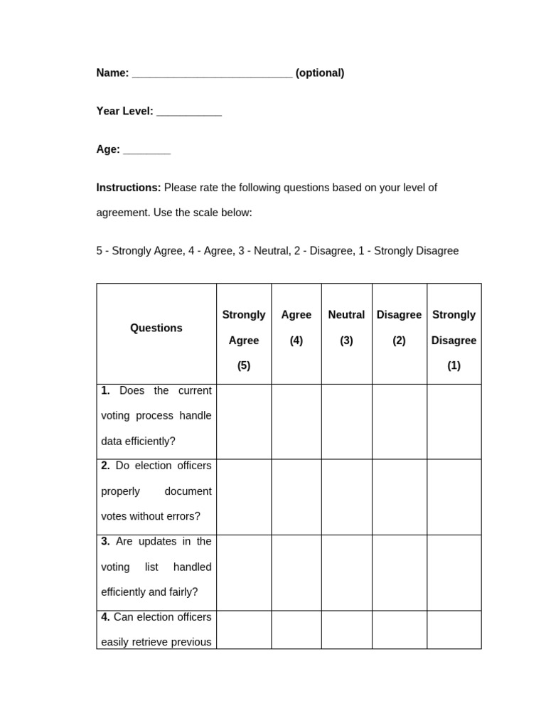 Pre Survey Questionnaire Group 4 (2) | PDF