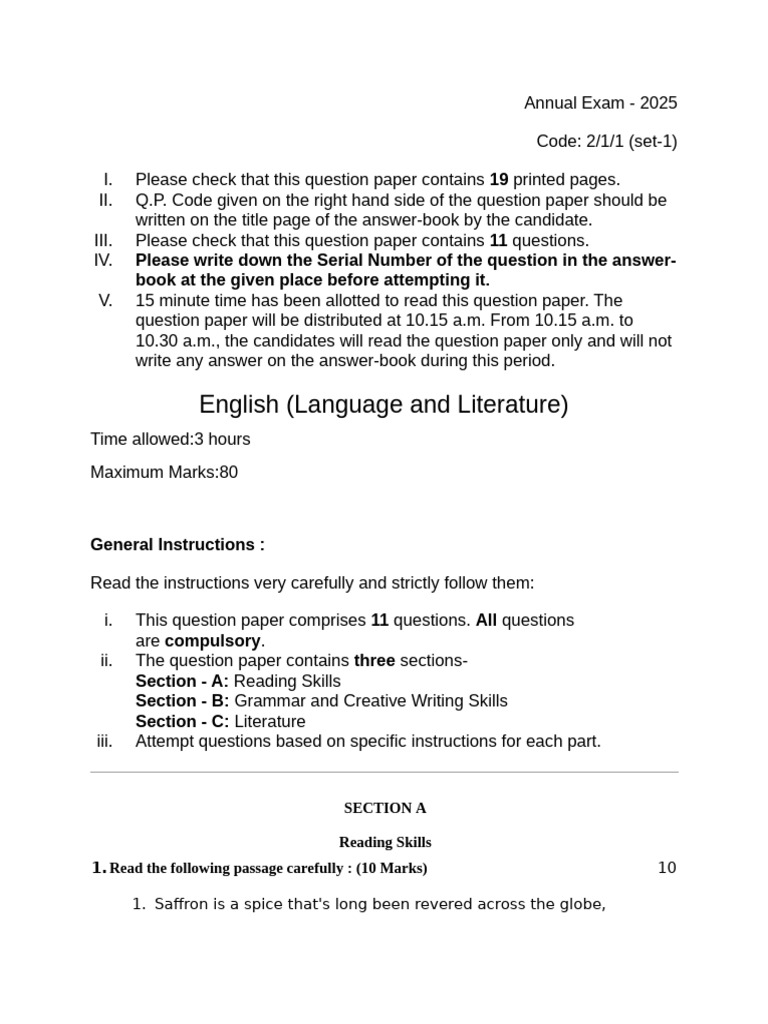 Answer Key Practice Papers 1 and 2 | PDF | Cinnamon