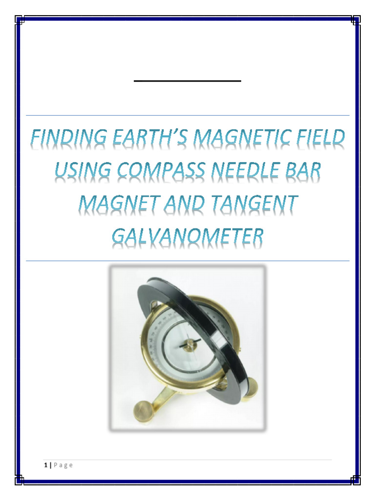 YFH PHY ELITE Tangent - Galvanometer - Magnet | PDF | Earth's Magnetic ...