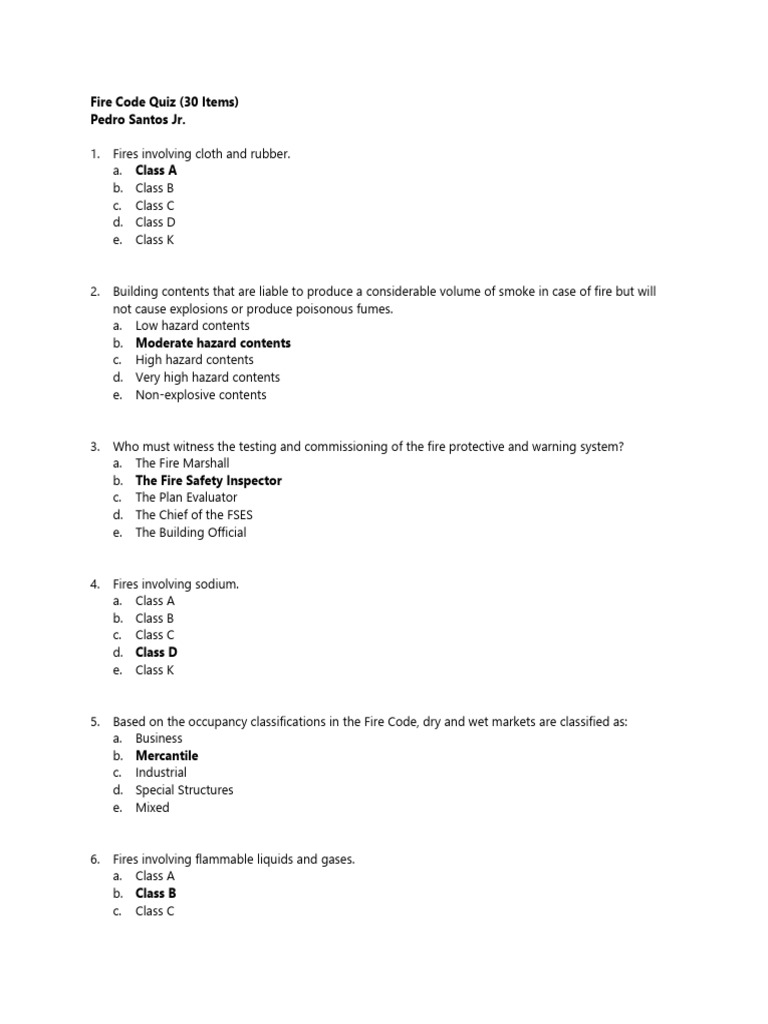 Pedro Fire Code | PDF | Stairs | Safety