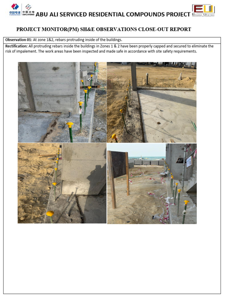Project Monitor (PM) Sh&e Observations Close-Out Report (08!03!2026) | PDF