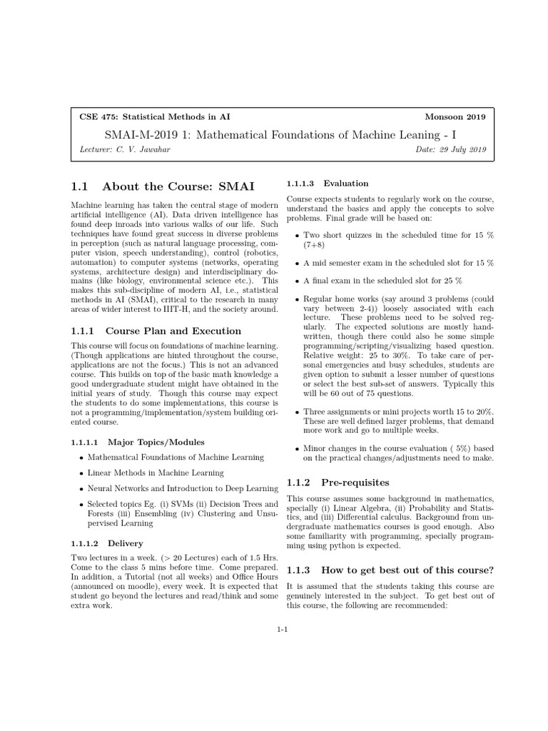 Smai Notes | PDF | Eigenvalues And Eigenvectors | Norm (Mathematics)