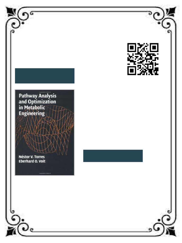 Pathway Analysis and Optimization in Metabolic Engineering 1st Edition ...