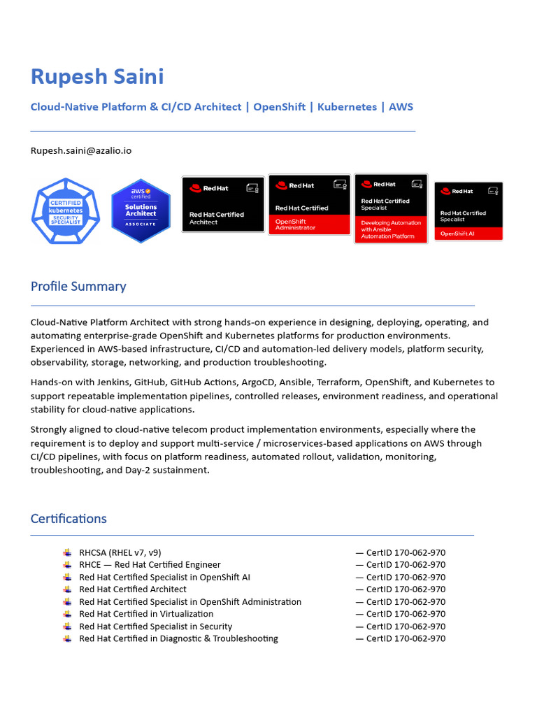 Rupesh Saini Profile Updated | PDF | Computer Architecture | Computer ...