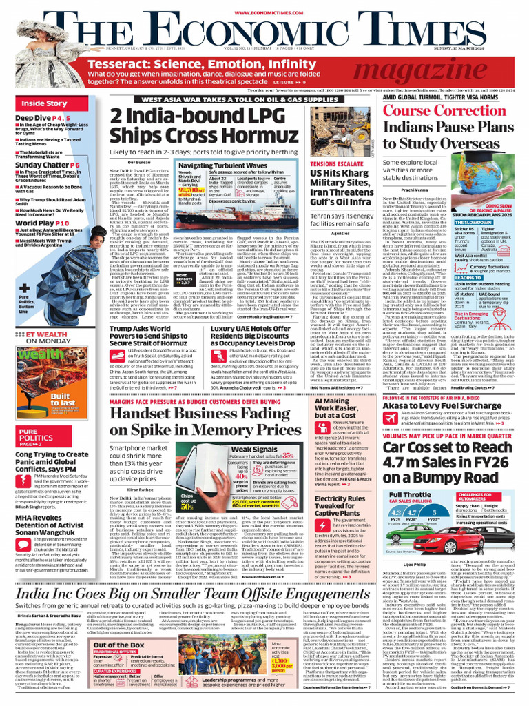The Economic Times Mumbai 20260315 | PDF
