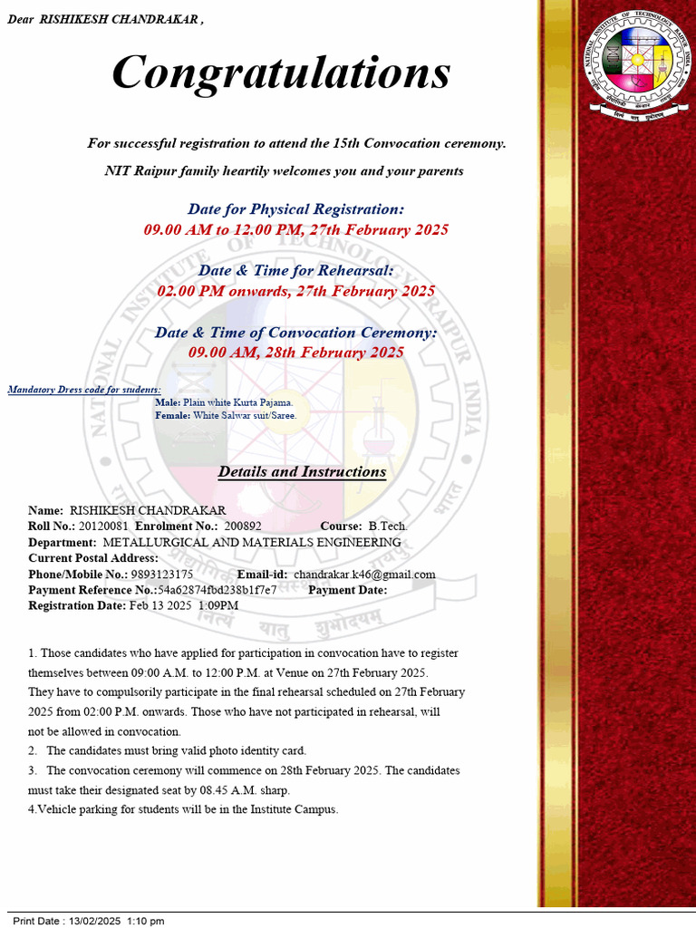 Convocation | PDF