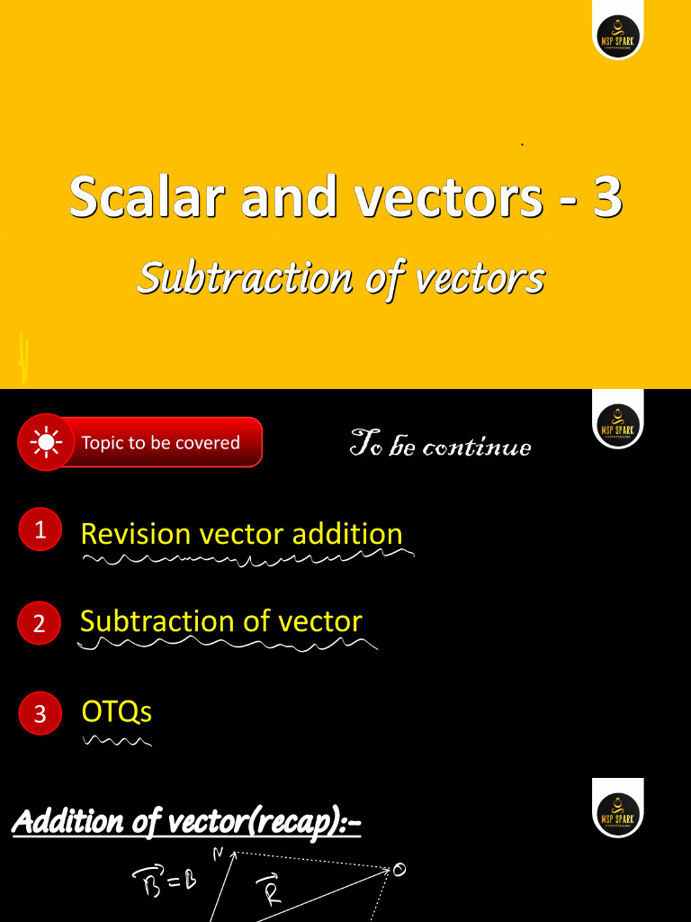 Subtraction of Vectors by Sai | PDF