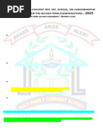 Mid Term Exam Schedule 2025-26 | PDF