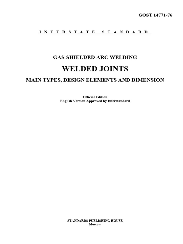 Gost 14771 76 Eng Gost Standardi Resmi Ingilizce Tercume | PDF ...
