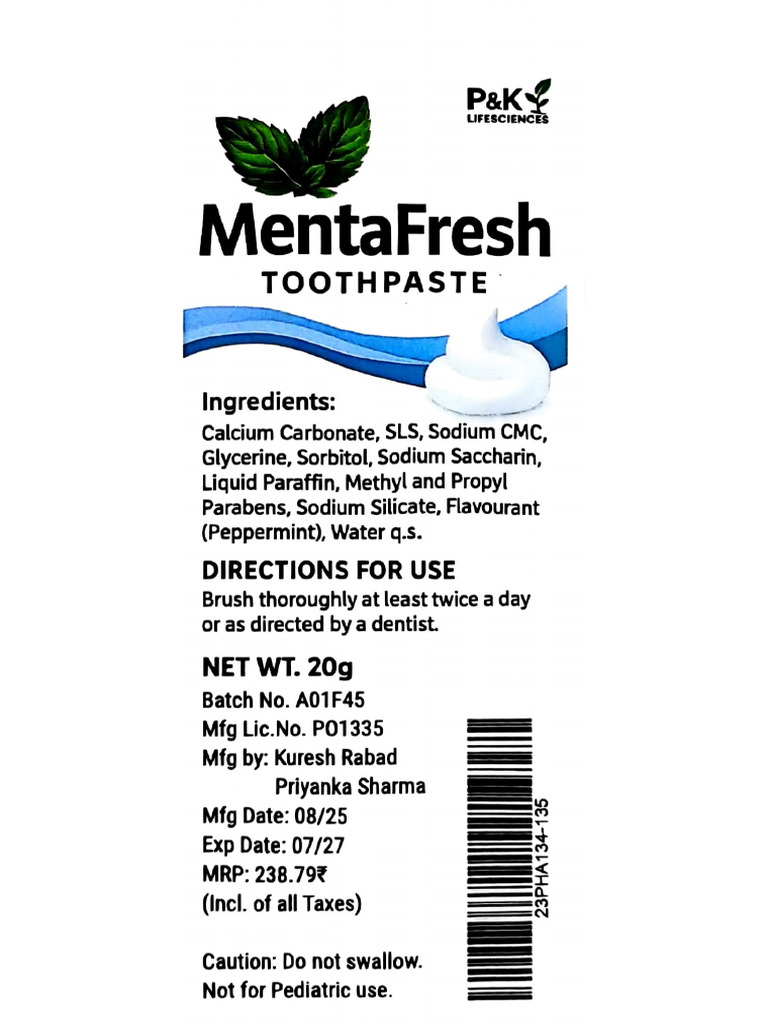 Toothpaste and Shampoo | PDF