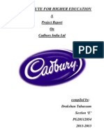 Iilm Institute For Higher Education: A Project Report On Cadbury India LTD