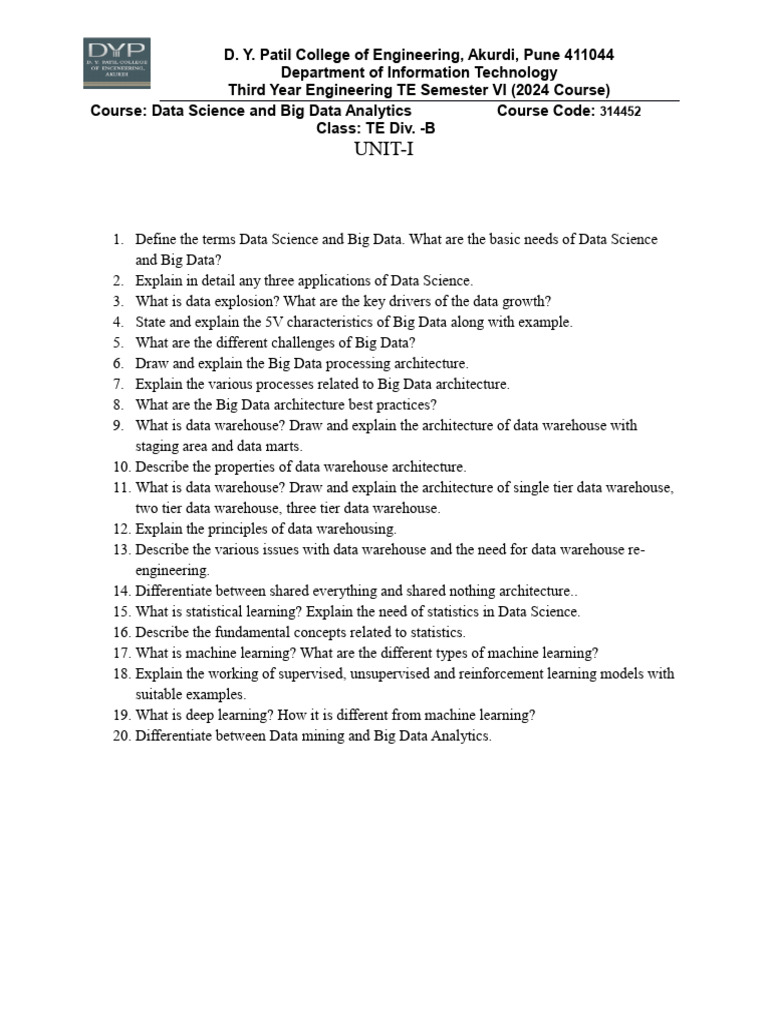 Assignment 1 DSBDA | PDF