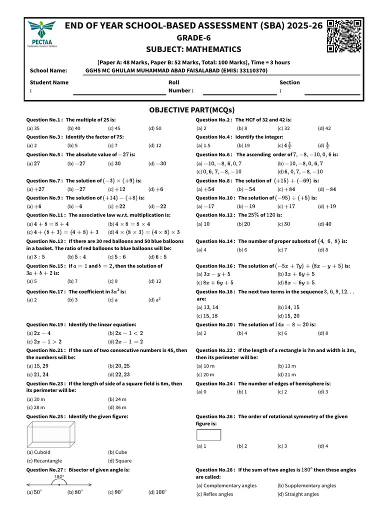 Mathematics (EM) 66 | PDF