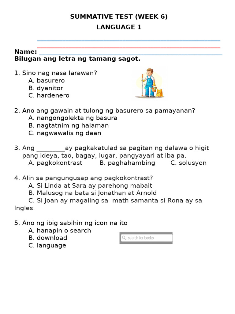 LANGUAGE Week 6 Summative | PDF