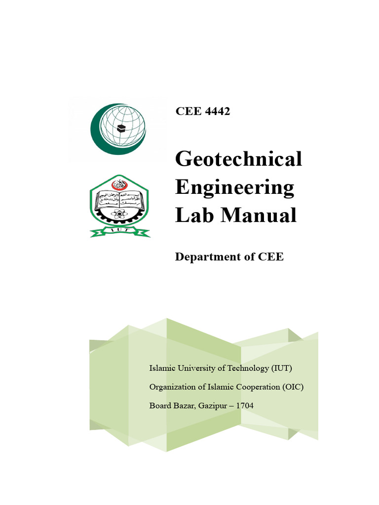 Geotech. Lab Manual | PDF | Sand | Clay