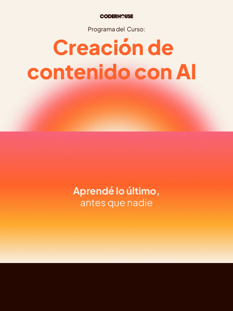 Programa Creación de Contenido Con AI | PDF | Inteligencia artificial ...