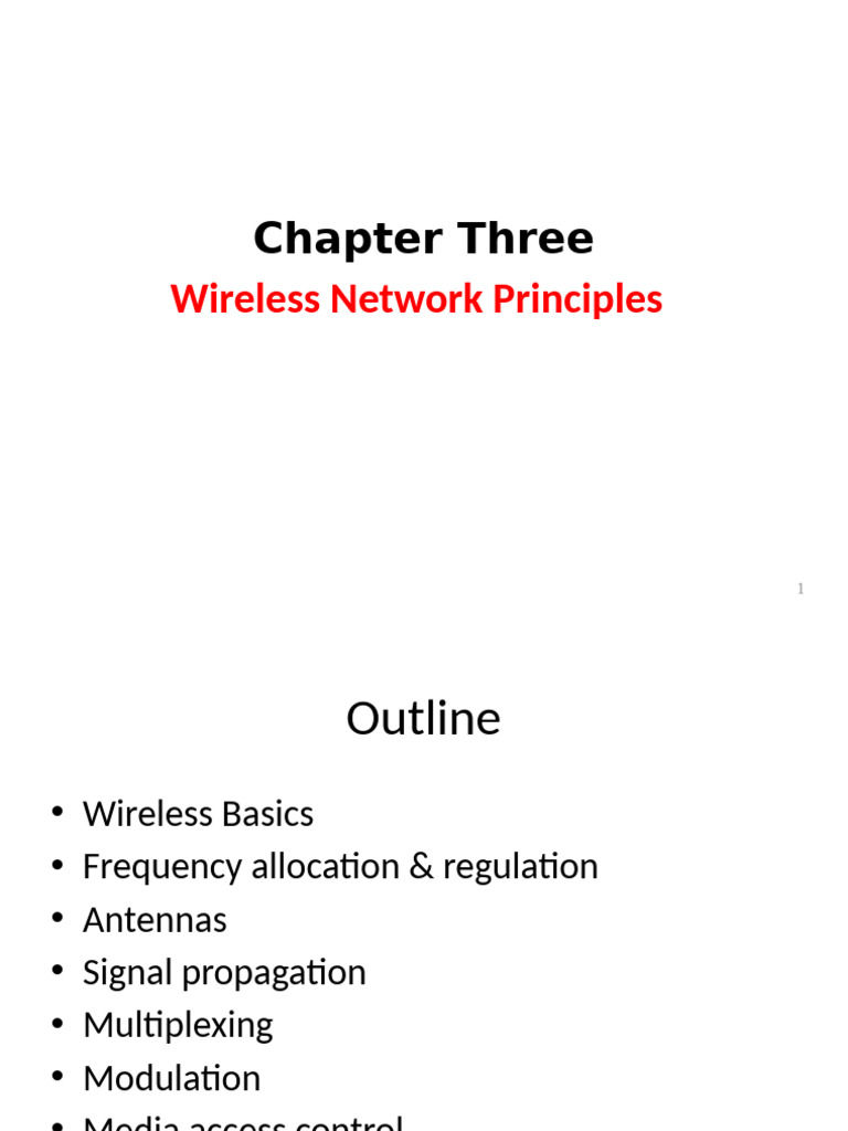 Chapter 3 Wireless Network Principles | PDF | Antenna (Radio) | Radio