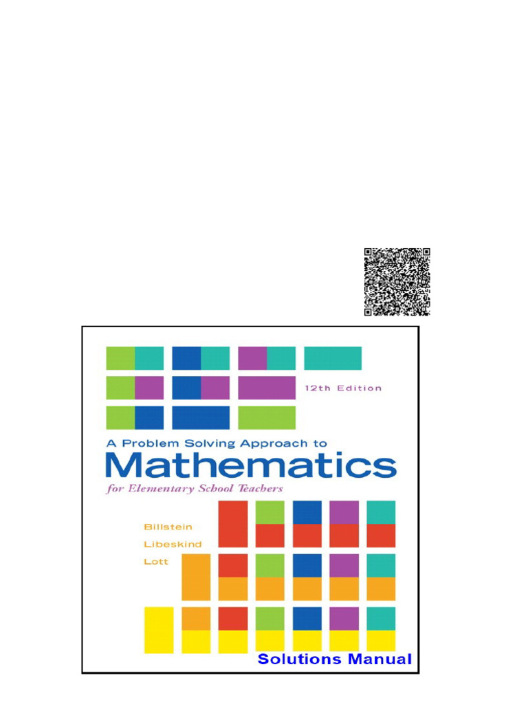 Problem Solving Approach To Mathematics For Elementary School Teachers ...