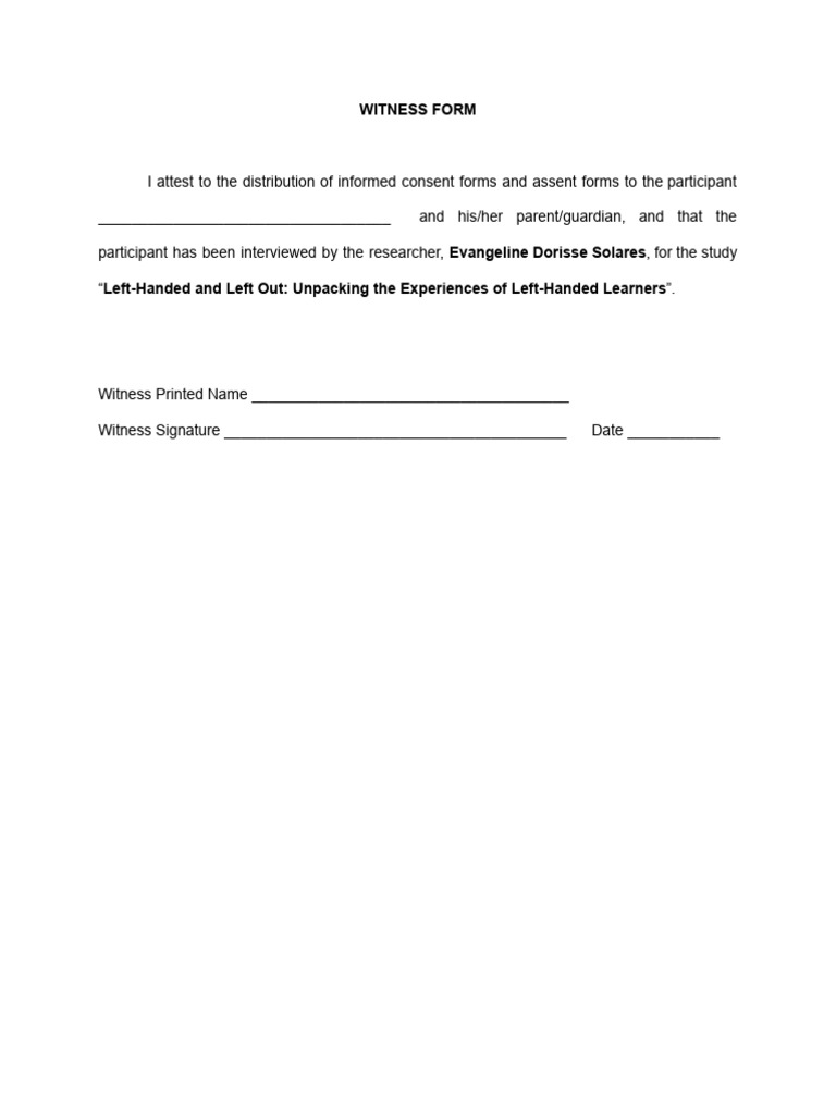 Witness Form | PDF