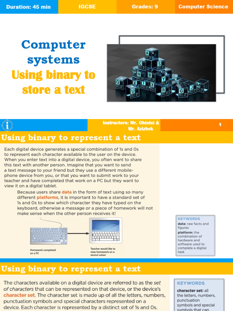 Using Binary To Store Text - Updated | PDF