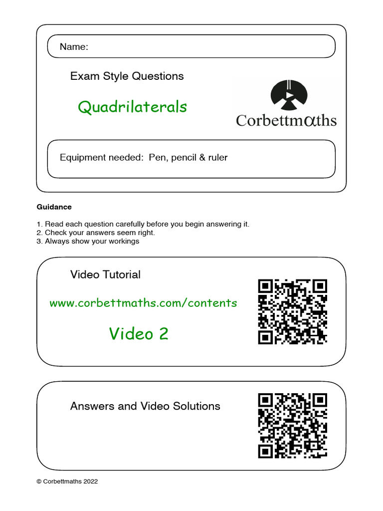 Corbett Quadri | PDF | Rectangle | Elementary Mathematics
