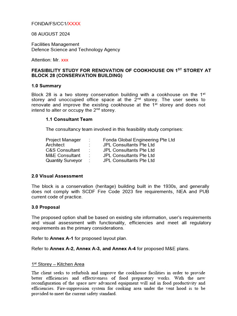Feasibility Study COOKHOUSE | PDF