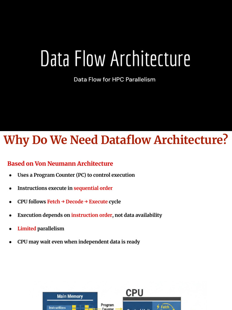 Data Flow Architecture | PDF | Parallel Computing | Central Processing Unit