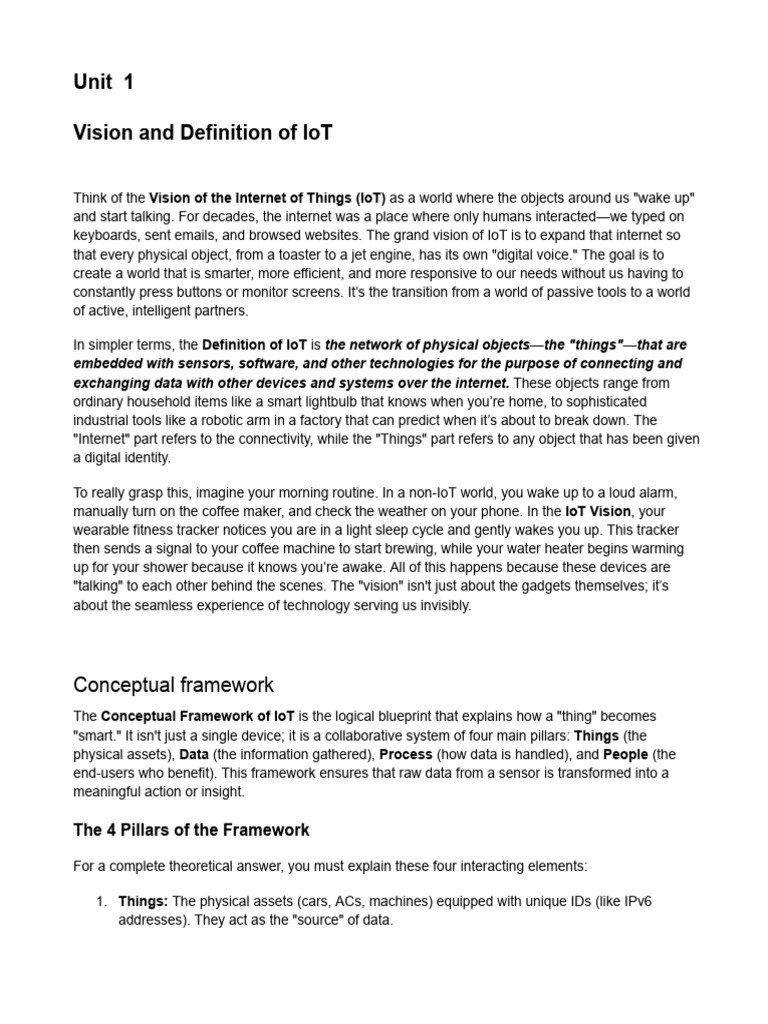 Unit 1 | PDF | Internet Of Things | Computer Engineering