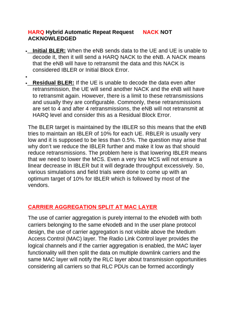 Initial & Residual BLER | PDF
