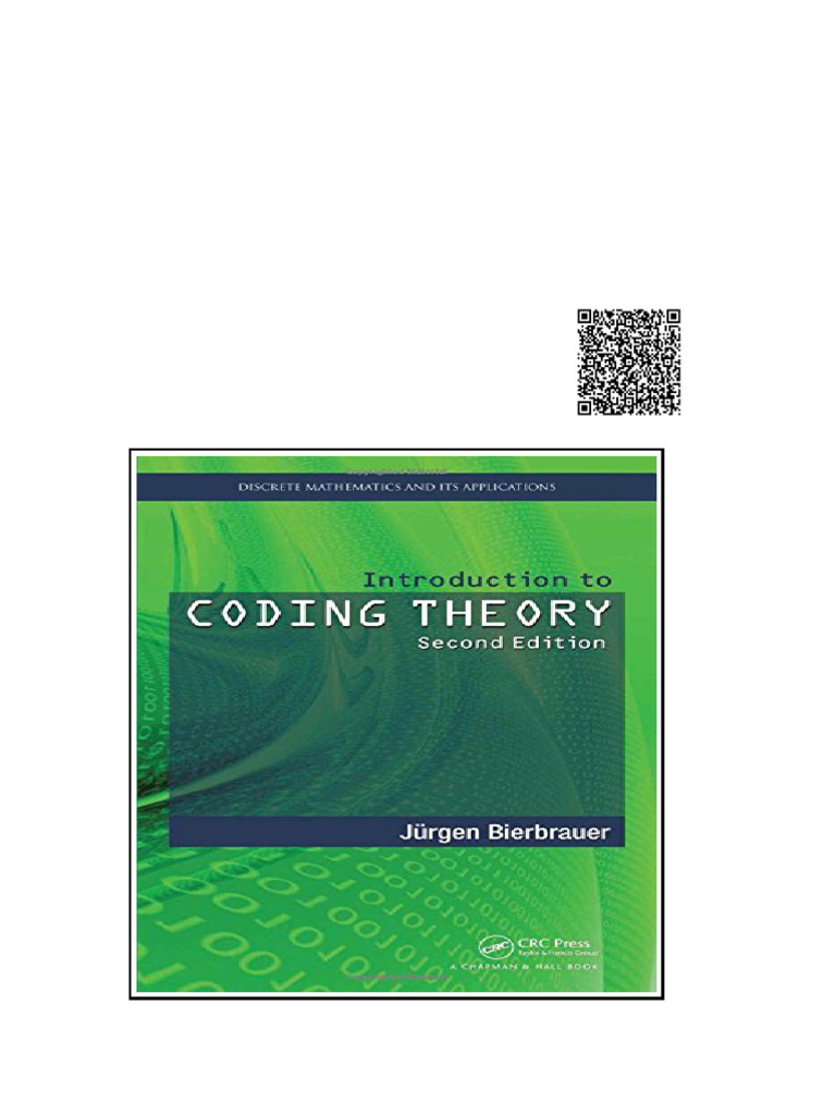 Introduction To Coding Theory 2nd Edition Bierbrauer | PDF | Encodings