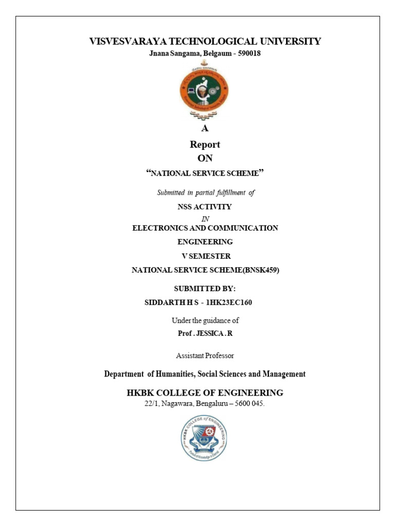 Siddarth 5th Nss Final Report | PDF | Motivation | Motivational