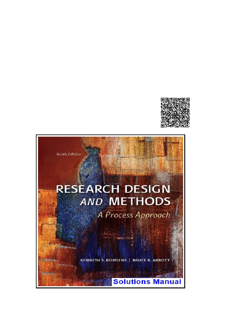 Research Design and Methods A Process Approach 9th Edition Bordens ...