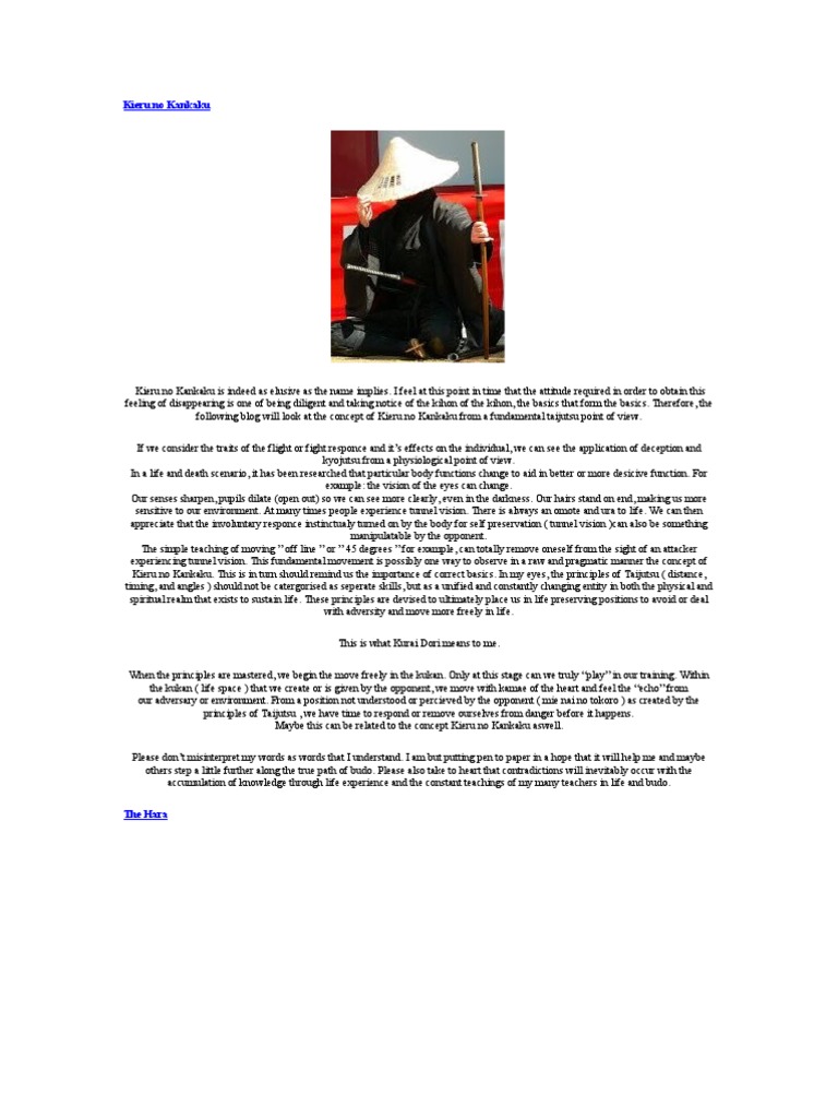 Taijutsu Principles and Budo Insights | PDF | Science | Philosophical ...