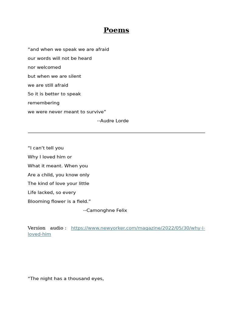 Poems | PDF