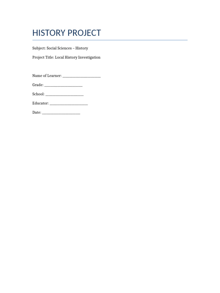History Project Ready To Submit | PDF