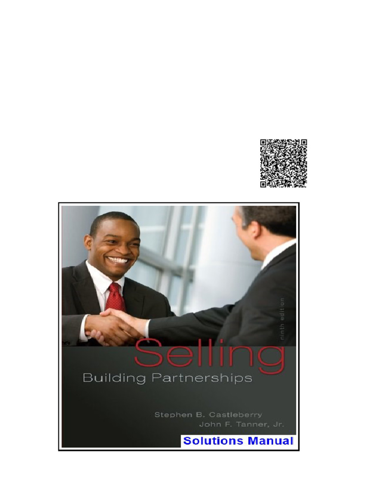 Selling Building Partnerships 9th Edition Castleberry Solutions Manual ...