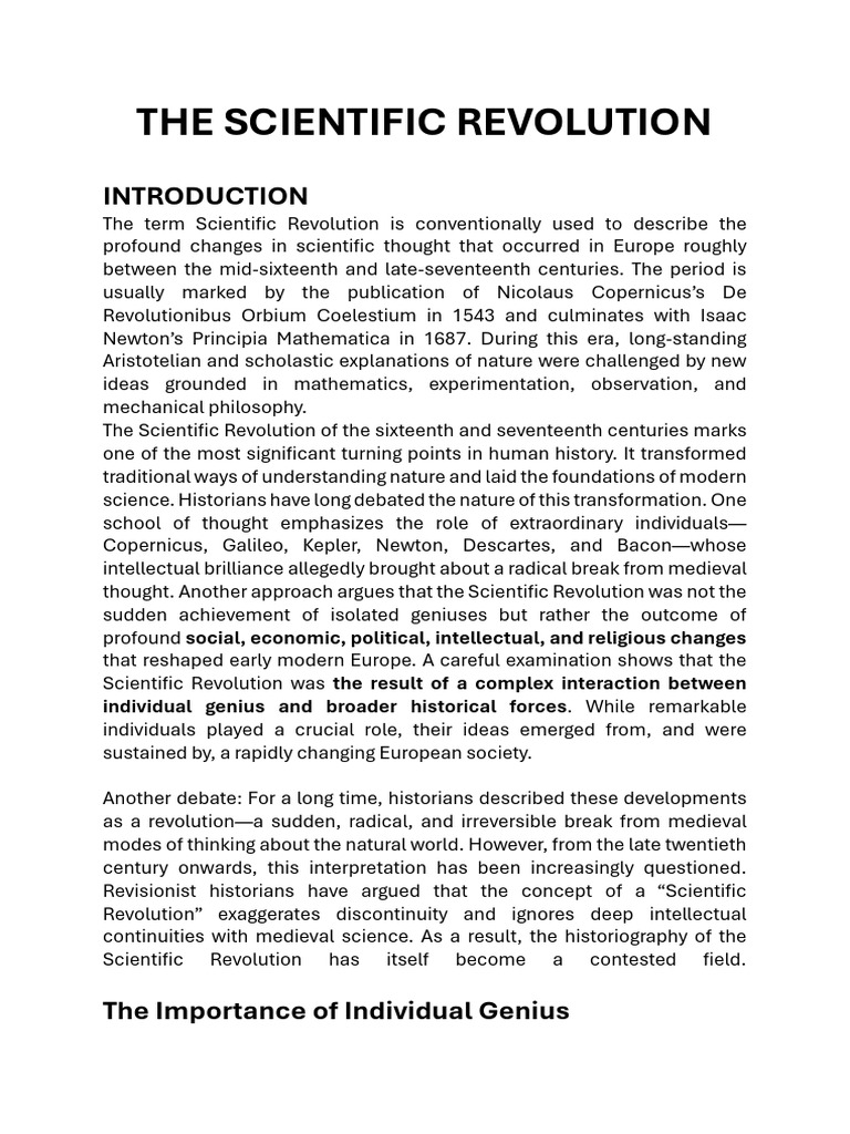 The Scientific Revolution | PDF | Scientific Revolution | Science