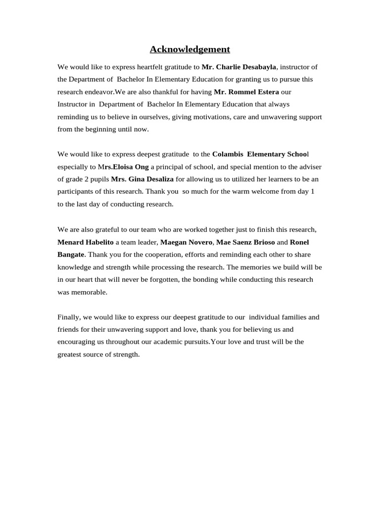 Acknowledgement | PDF