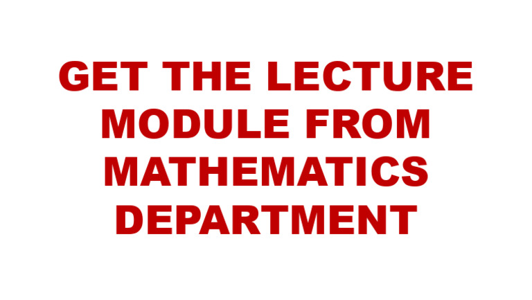 MTH101 Module | PDF