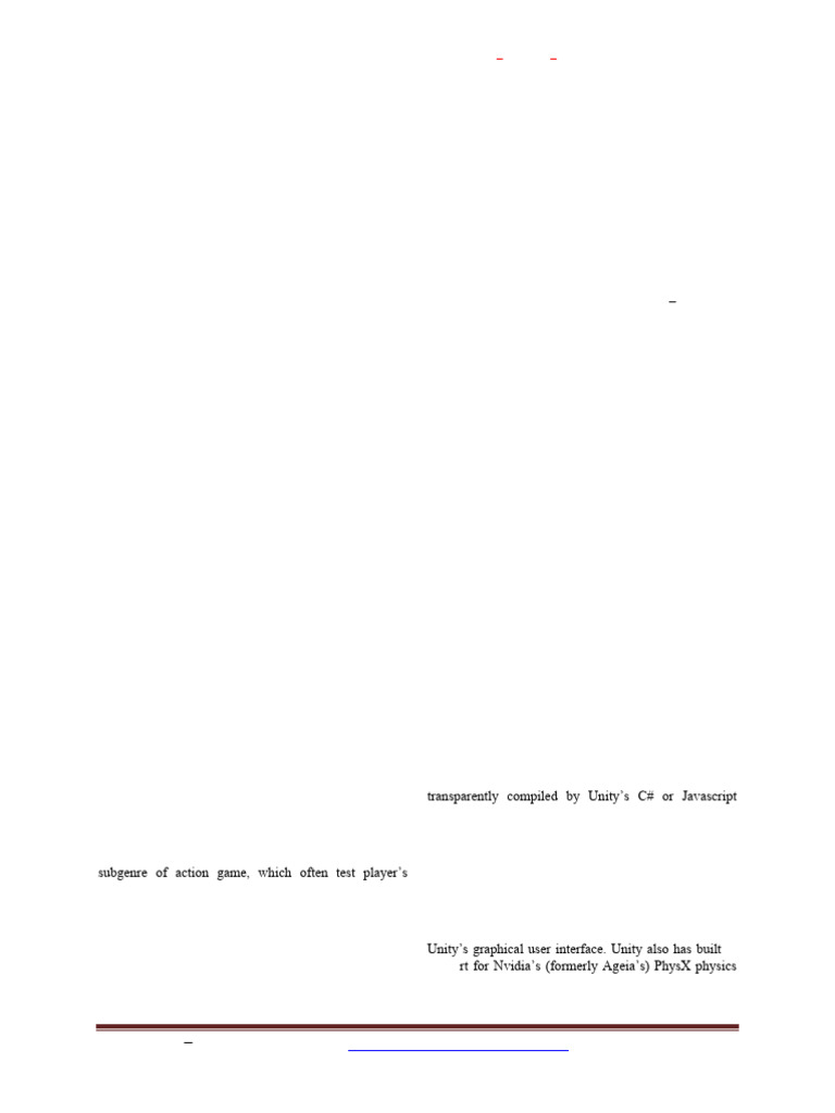 3D Game Development Using Unity Game Engine | PDF | Unity (Game Engine ...