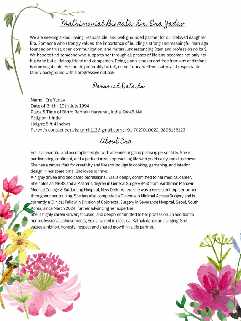 Era's Bio | PDF