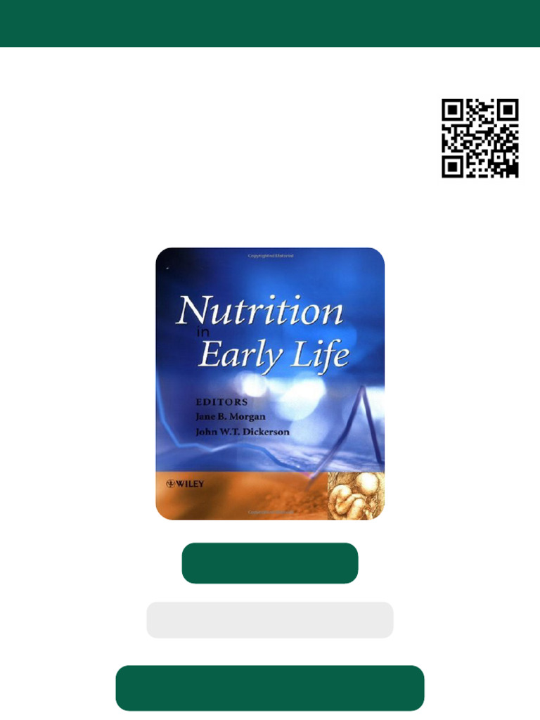 Nutrition in Early Life 1st Edition Jane B. Morgan Ebook Full Digital ...