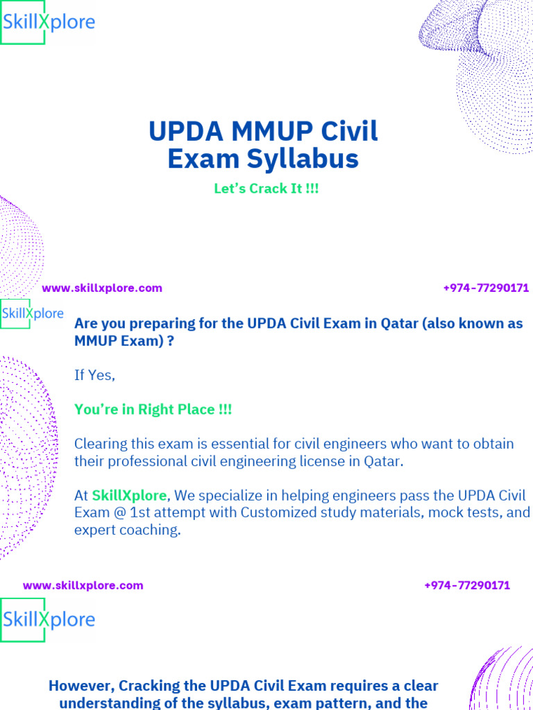 UPDA Civil Exam Syllabus UPDA Civil Exam Questions in Qatar SkillXplore ...