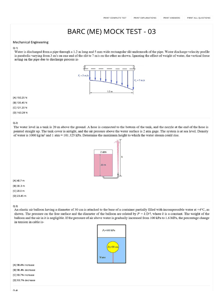 Barc (Me) Mock Test - 03-Complete-Test | PDF | Humidity | Fracture
