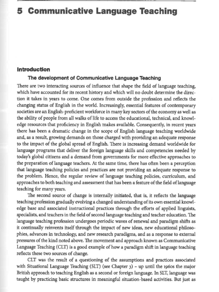 Communicative Language Teaching | PDF | Language Education | Learning