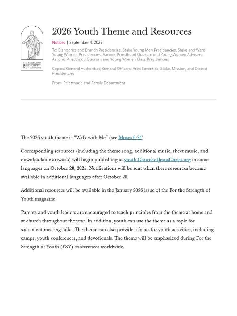 2026 Youth The Me and Resources | PDF