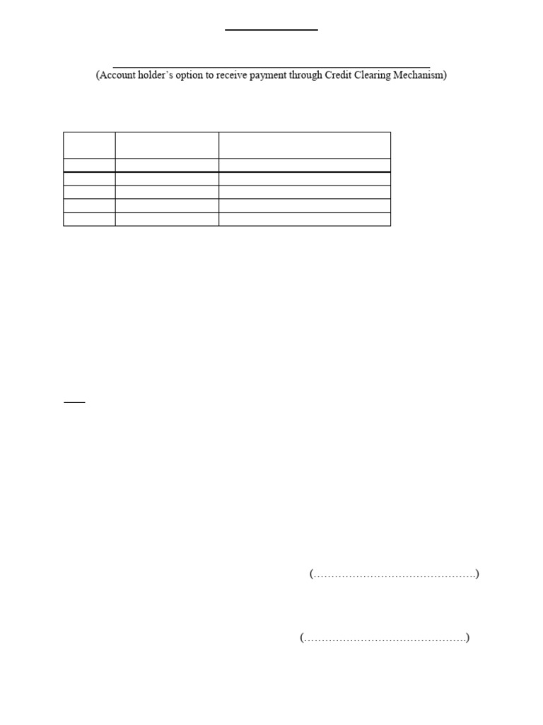 ECS Mandate Form Post Office | PDF