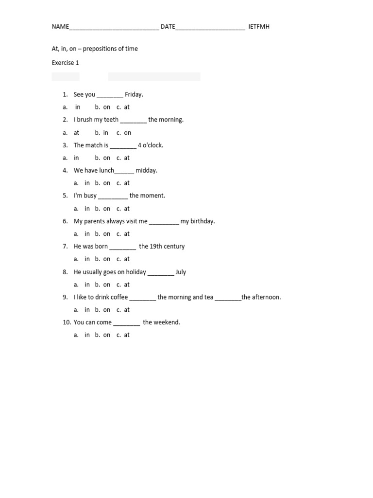1 Using Prepositions in English | PDF