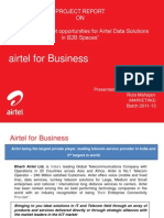 Airtel For Business: Project ON "Evaluating Market Opportunities For Airtel Data Solutions in B2B Spaces"